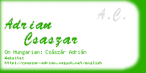 adrian csaszar business card